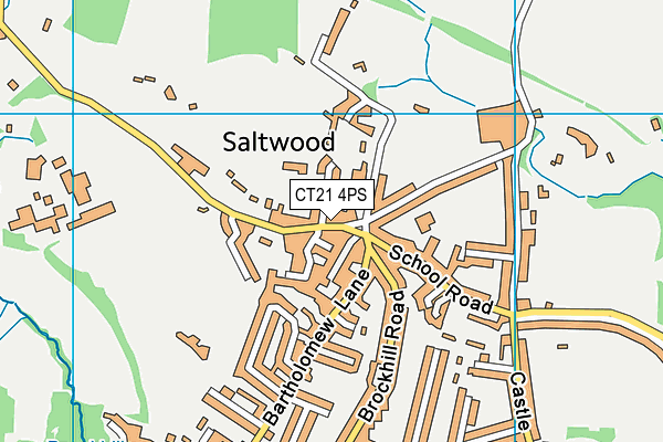 CT21 4PS map - OS VectorMap District (Ordnance Survey)