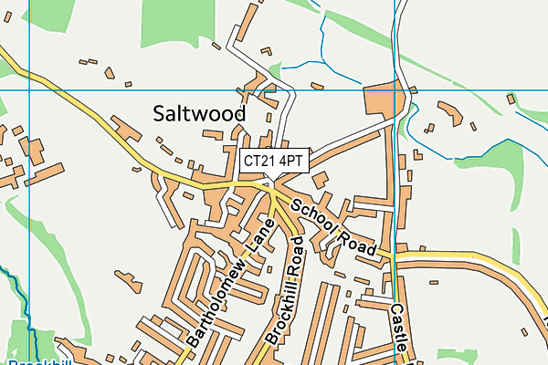 CT21 4PT map - OS VectorMap District (Ordnance Survey)