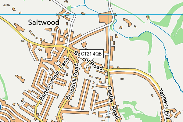 CT21 4QB map - OS VectorMap District (Ordnance Survey)