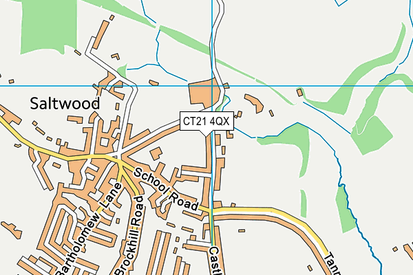 CT21 4QX map - OS VectorMap District (Ordnance Survey)