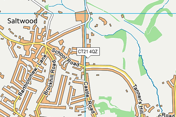 CT21 4QZ map - OS VectorMap District (Ordnance Survey)