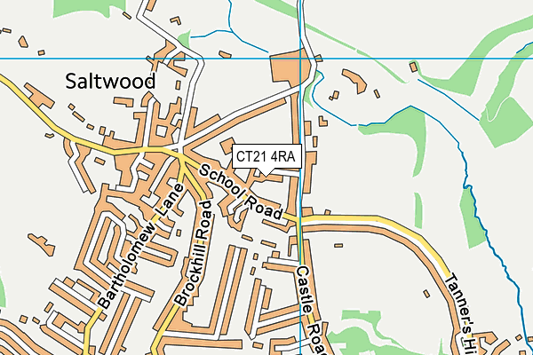 CT21 4RA map - OS VectorMap District (Ordnance Survey)