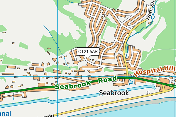 CT21 5AR map - OS VectorMap District (Ordnance Survey)