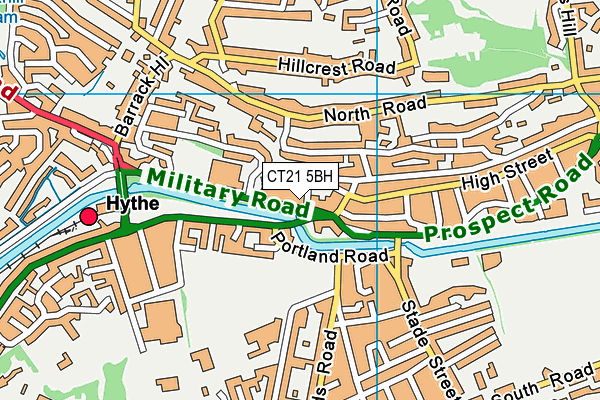 CT21 5BH map - OS VectorMap District (Ordnance Survey)