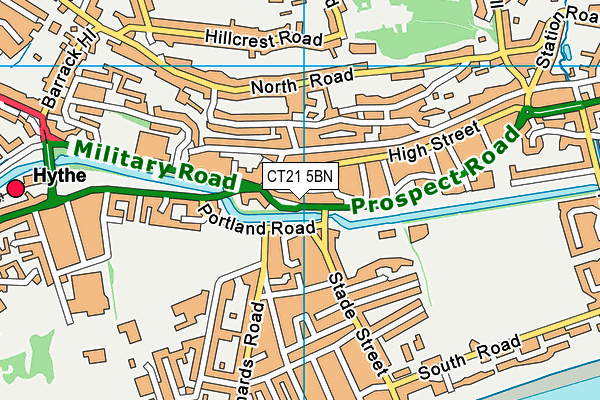 CT21 5BN map - OS VectorMap District (Ordnance Survey)