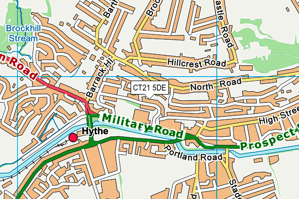 CT21 5DE map - OS VectorMap District (Ordnance Survey)