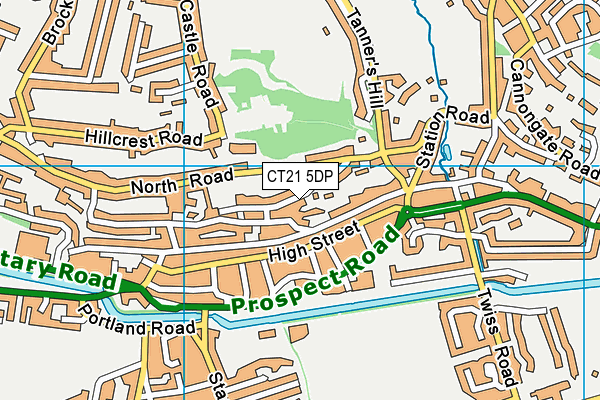 CT21 5DP map - OS VectorMap District (Ordnance Survey)