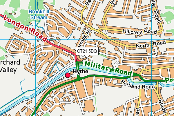 CT21 5DQ map - OS VectorMap District (Ordnance Survey)