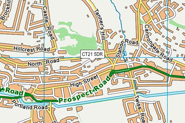 CT21 5DR map - OS VectorMap District (Ordnance Survey)