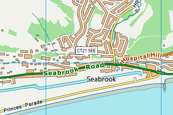 CT21 5EE map - OS VectorMap District (Ordnance Survey)