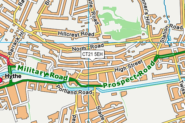 CT21 5EH map - OS VectorMap District (Ordnance Survey)