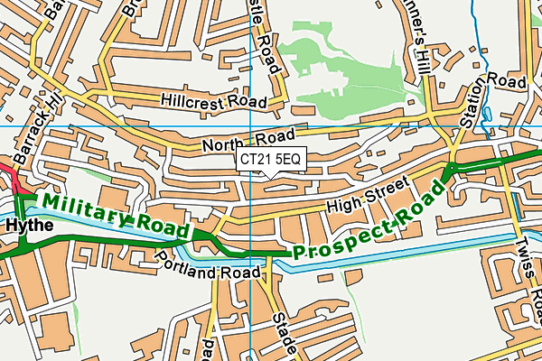 CT21 5EQ map - OS VectorMap District (Ordnance Survey)