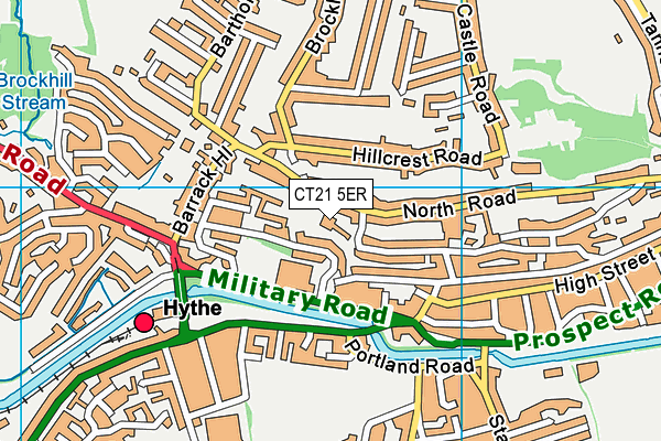 CT21 5ER map - OS VectorMap District (Ordnance Survey)