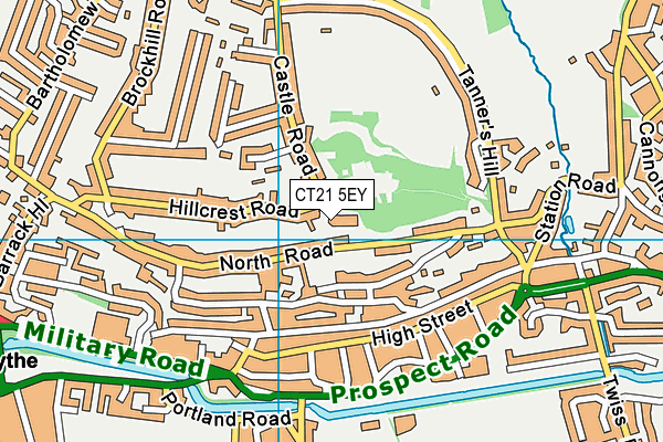 CT21 5EY map - OS VectorMap District (Ordnance Survey)