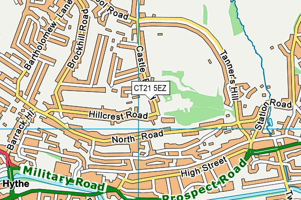 CT21 5EZ map - OS VectorMap District (Ordnance Survey)