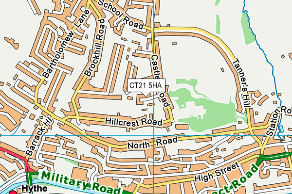 CT21 5HA map - OS VectorMap District (Ordnance Survey)