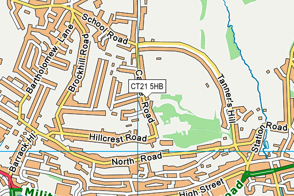 CT21 5HB map - OS VectorMap District (Ordnance Survey)