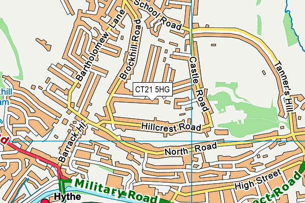 CT21 5HG map - OS VectorMap District (Ordnance Survey)