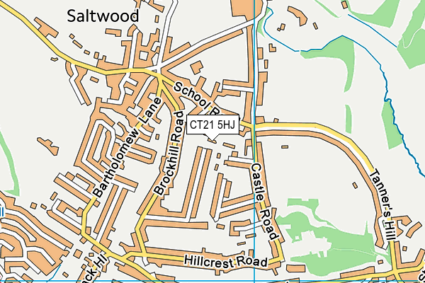 CT21 5HJ map - OS VectorMap District (Ordnance Survey)