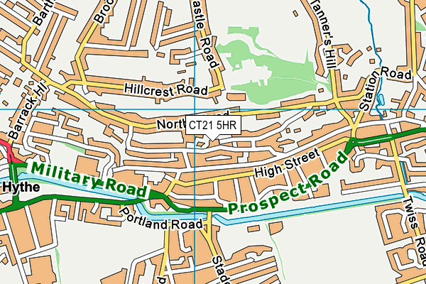 CT21 5HR map - OS VectorMap District (Ordnance Survey)