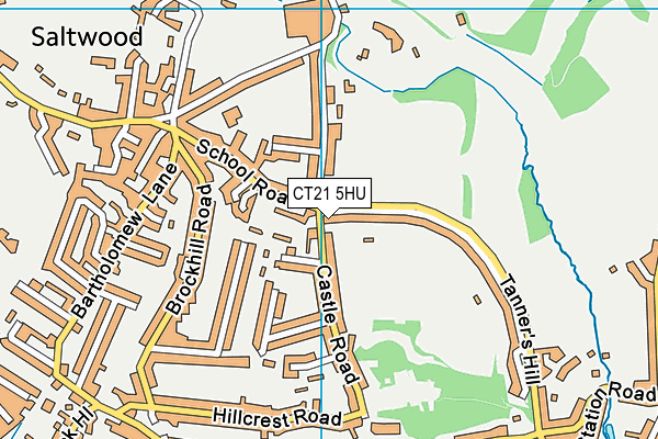 CT21 5HU map - OS VectorMap District (Ordnance Survey)