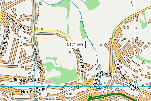 CT21 5HY map - OS VectorMap District (Ordnance Survey)