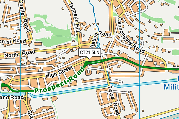 CT21 5LN map - OS VectorMap District (Ordnance Survey)