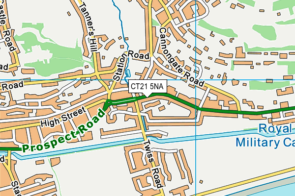 CT21 5NA map - OS VectorMap District (Ordnance Survey)