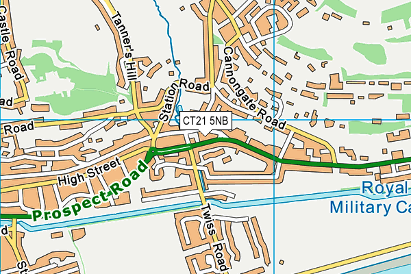 CT21 5NB map - OS VectorMap District (Ordnance Survey)