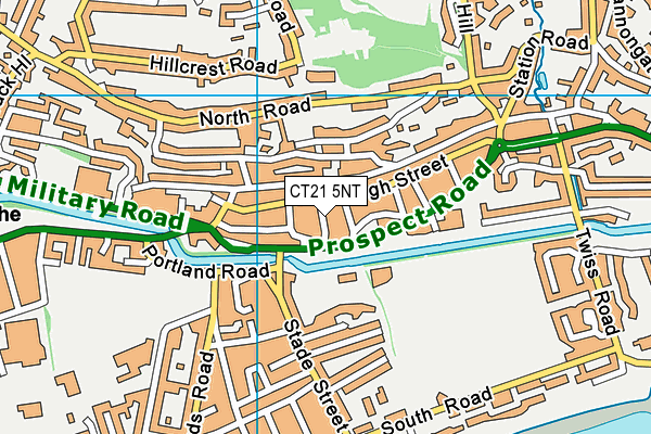 CT21 5NT map - OS VectorMap District (Ordnance Survey)