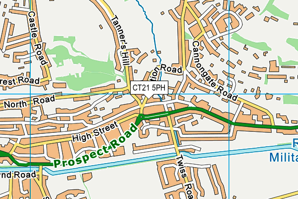 CT21 5PH map - OS VectorMap District (Ordnance Survey)