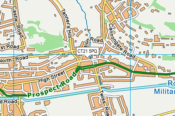 CT21 5PQ map - OS VectorMap District (Ordnance Survey)