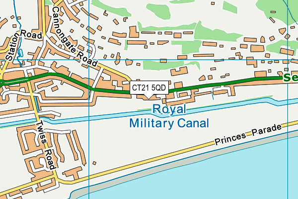 CT21 5QD map - OS VectorMap District (Ordnance Survey)