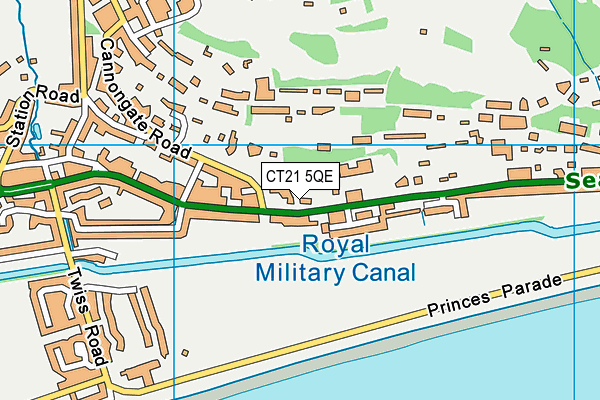 CT21 5QE map - OS VectorMap District (Ordnance Survey)