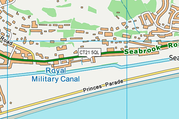 CT21 5QL map - OS VectorMap District (Ordnance Survey)