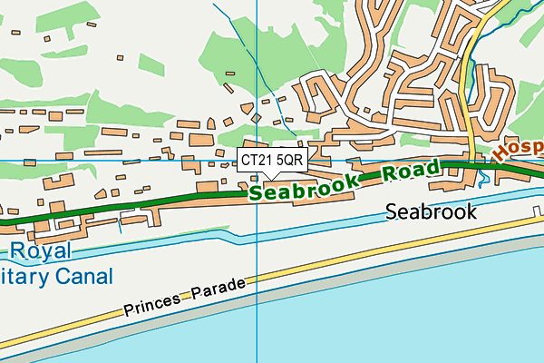 CT21 5QR map - OS VectorMap District (Ordnance Survey)