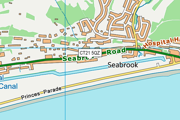 CT21 5QZ map - OS VectorMap District (Ordnance Survey)