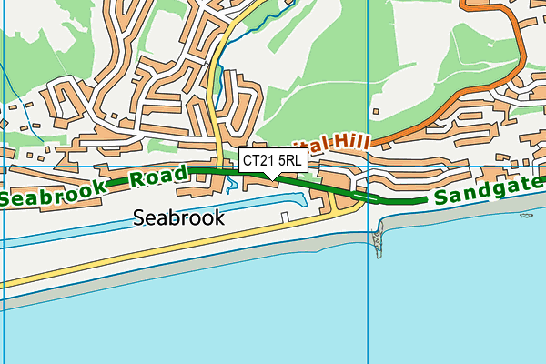 Seabrook Church of England Primary School map (CT21 5RL) - OS VectorMap District (Ordnance Survey)