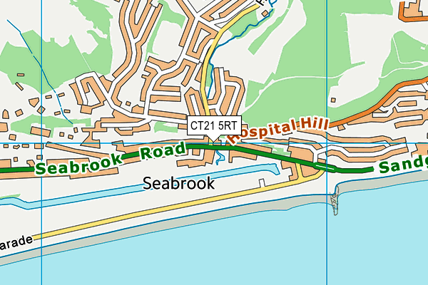 CT21 5RT map - OS VectorMap District (Ordnance Survey)