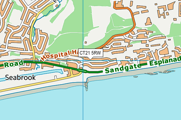 CT21 5RW map - OS VectorMap District (Ordnance Survey)