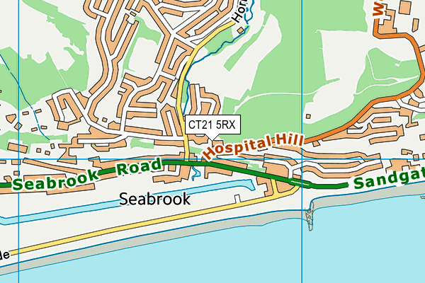 CT21 5RX map - OS VectorMap District (Ordnance Survey)