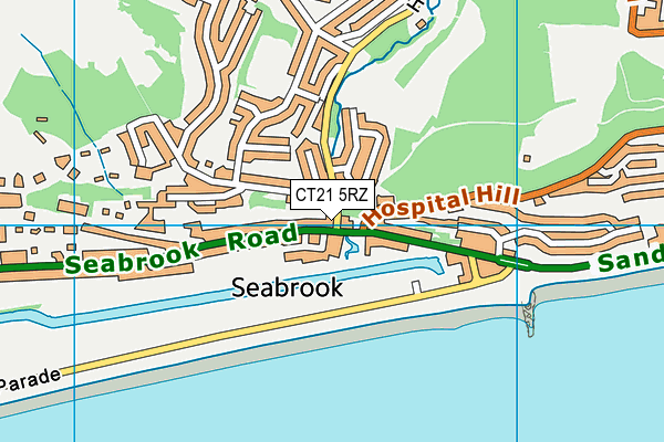 CT21 5RZ map - OS VectorMap District (Ordnance Survey)