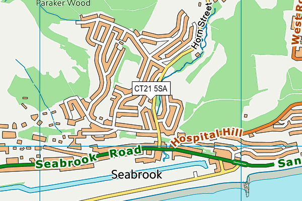 CT21 5SA map - OS VectorMap District (Ordnance Survey)