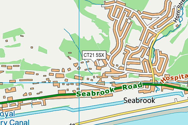 CT21 5SX map - OS VectorMap District (Ordnance Survey)