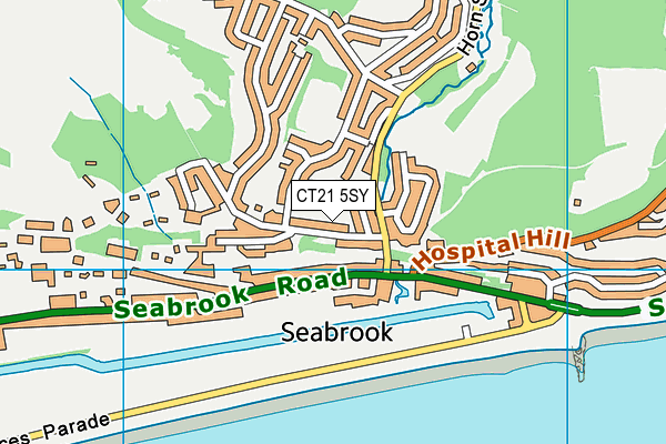 CT21 5SY map - OS VectorMap District (Ordnance Survey)