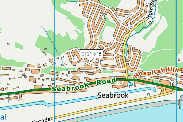 CT21 5TB map - OS VectorMap District (Ordnance Survey)