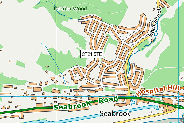 CT21 5TE map - OS VectorMap District (Ordnance Survey)