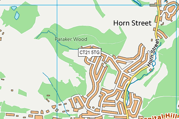 CT21 5TG map - OS VectorMap District (Ordnance Survey)