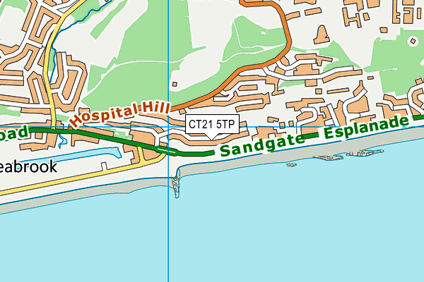 CT21 5TP map - OS VectorMap District (Ordnance Survey)