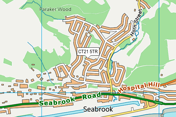 CT21 5TR map - OS VectorMap District (Ordnance Survey)